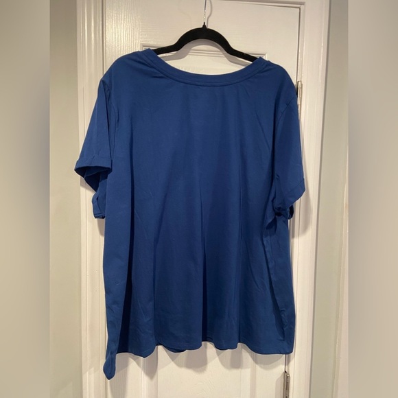 NWT Red Wine & Blue Size 2X Short Rolled Sleeve Crew Neck Cotton Tee Shirt USA - Picture 8 of 9